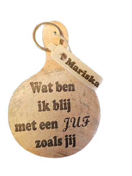 Houten Cadeauplank met Persoonlijke Tekst en Naamlabel